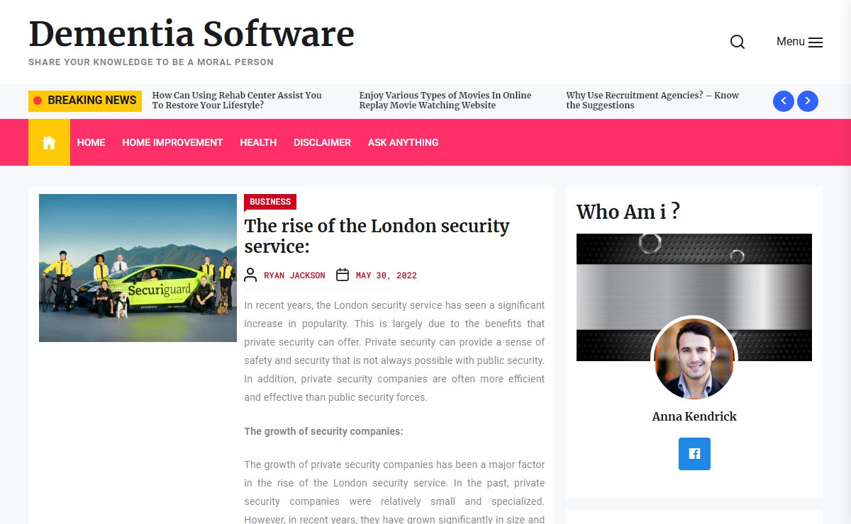 Dementia Software - Share your knowledge to be a moral person