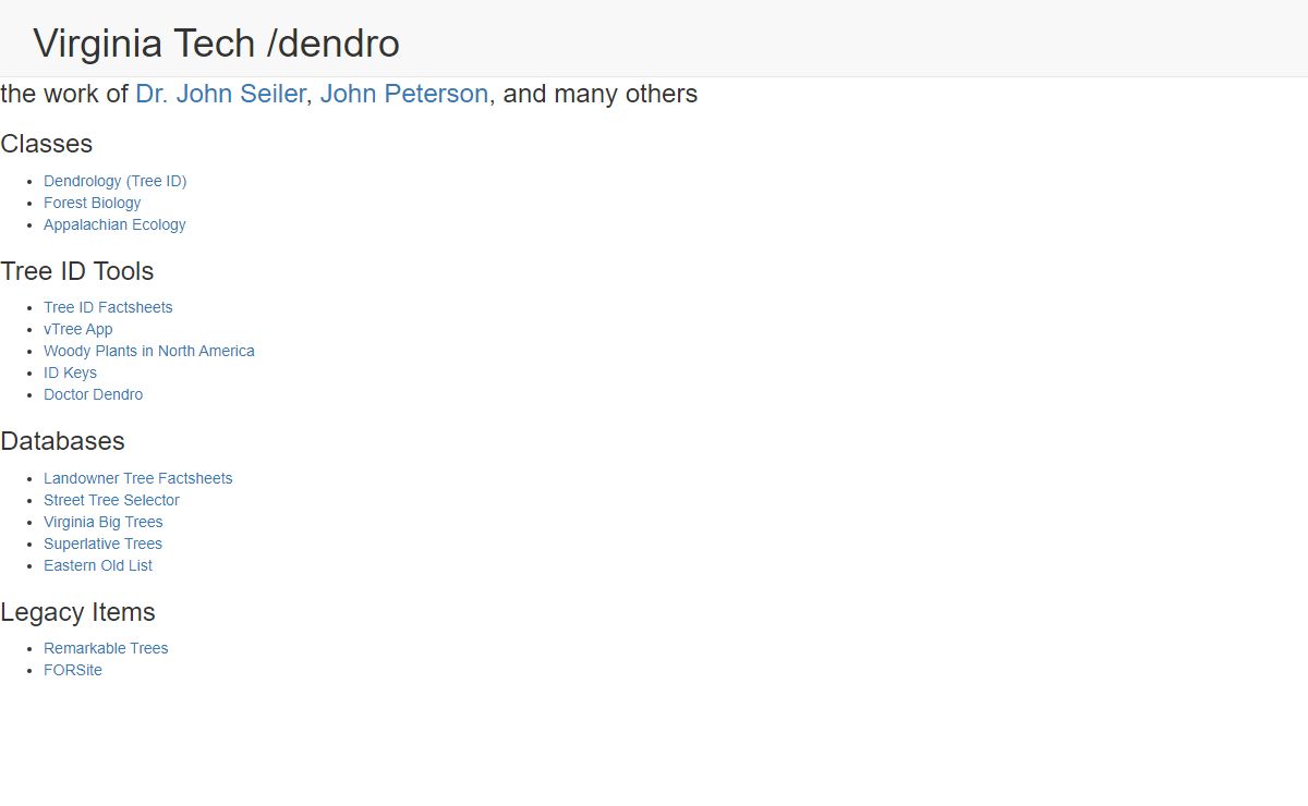 Virginia Tech /dendro