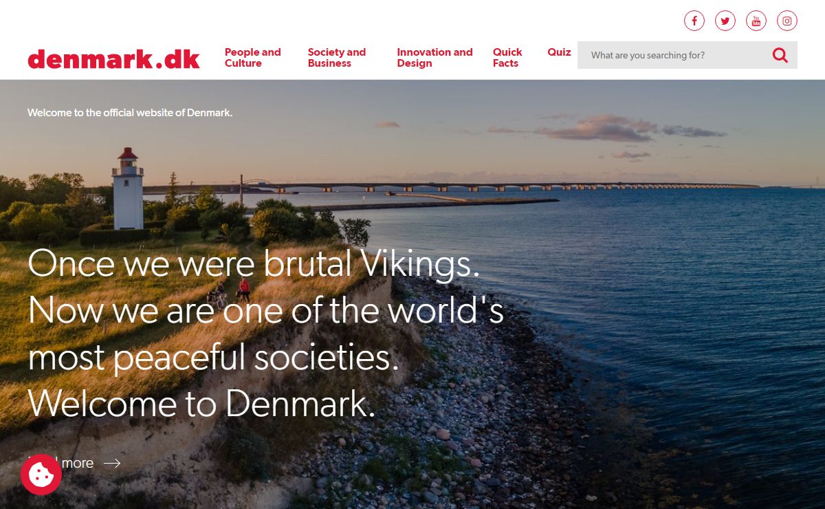 Welcome to the official website of Denmark