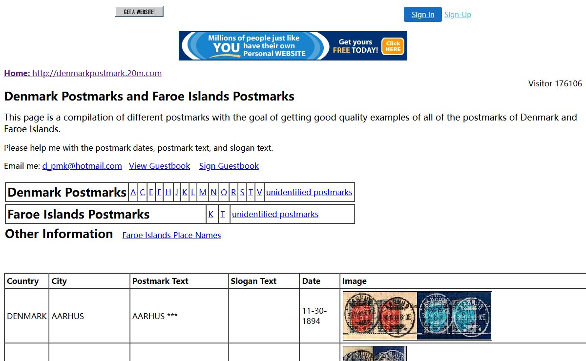 Denmark Postmarks and Faroe Islands Postmarks