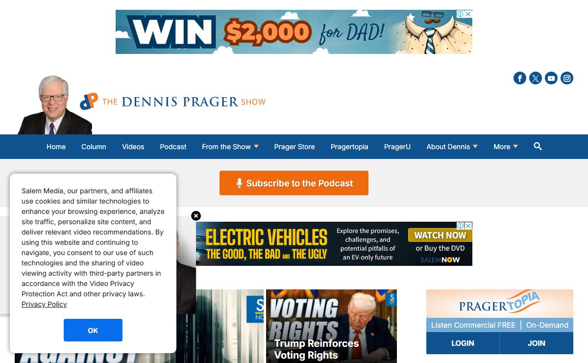 The Dennis Prager Show - One of America’s most respected radio talk show hosts