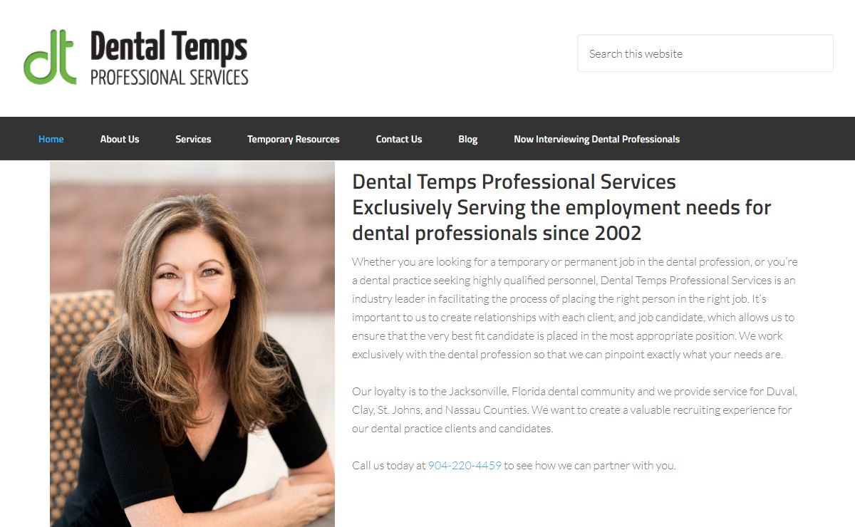 Dental Temps Professional Services has provided dental recruiting and job placement since 2002