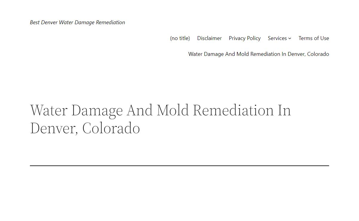 Water Damage And Mold Remediation In Denver, Colorado - Best Denver Water Damage Remediation