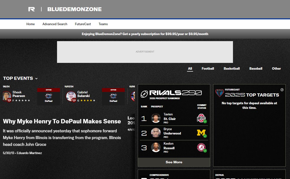BlueDemonZone: DePaul Blue Demons Football & Basketball Recruiting