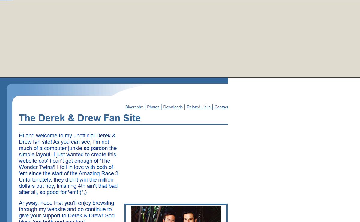The Derek & Drew Fan Site