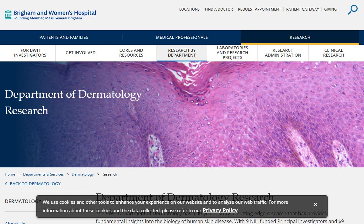 Department of Dermatology Research - Brigham and Women's Hospital