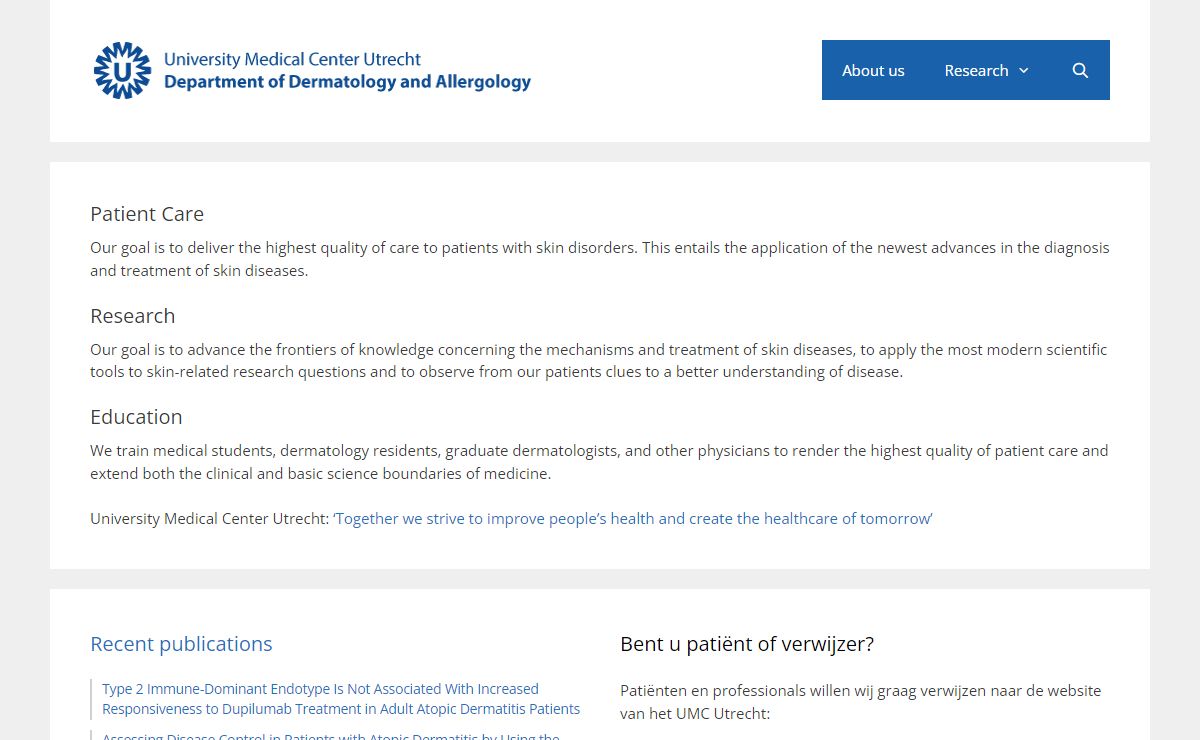 Department of Dermatology and Allergology – UMC Utrecht