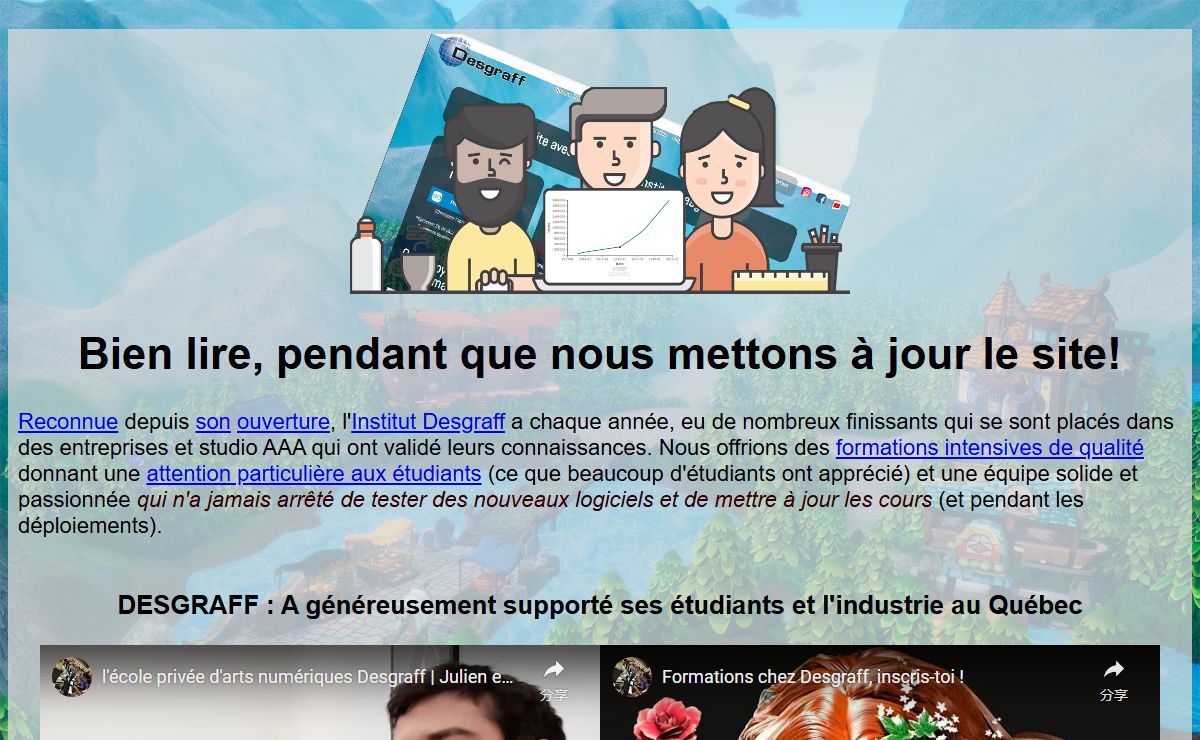 Bonne école fermée du a un reportage erroné organisé par quelques uns, fesant du mal à plusieurs. Est en construction !