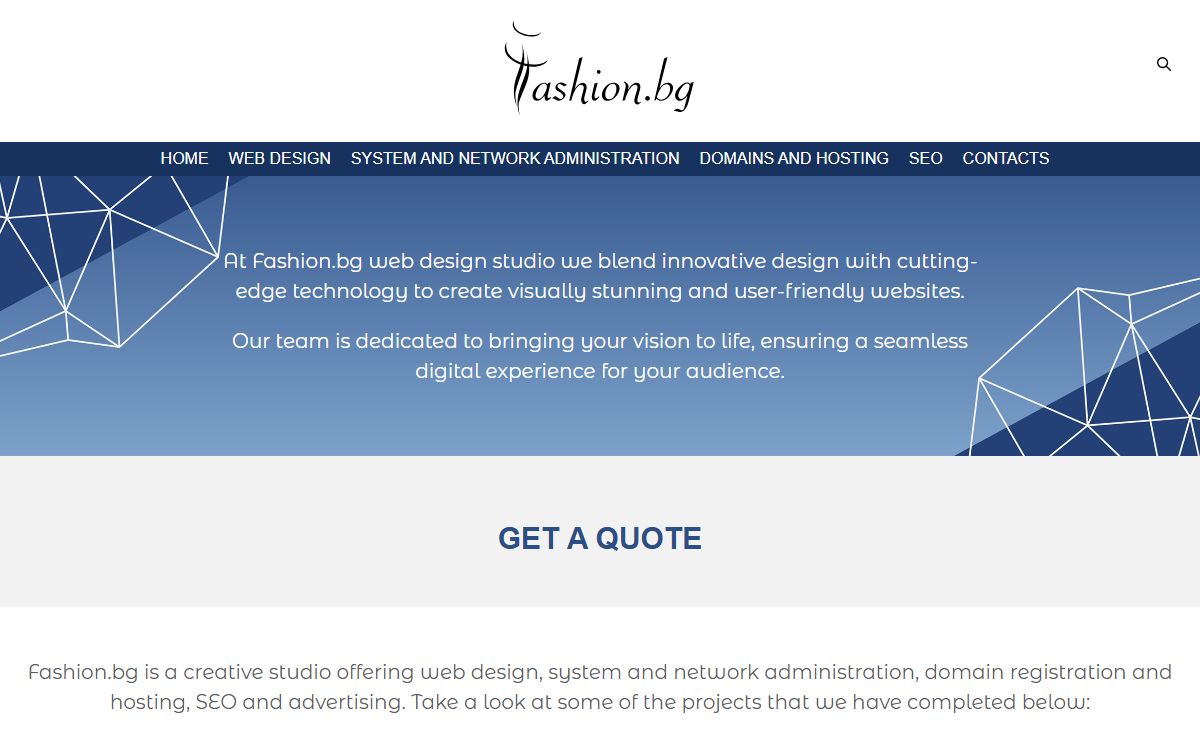Web Design Studio Fashion.bg