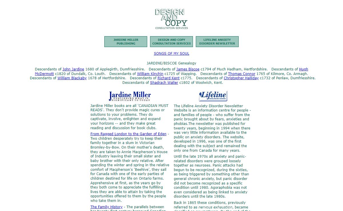 Design and Copy Consultation Services.