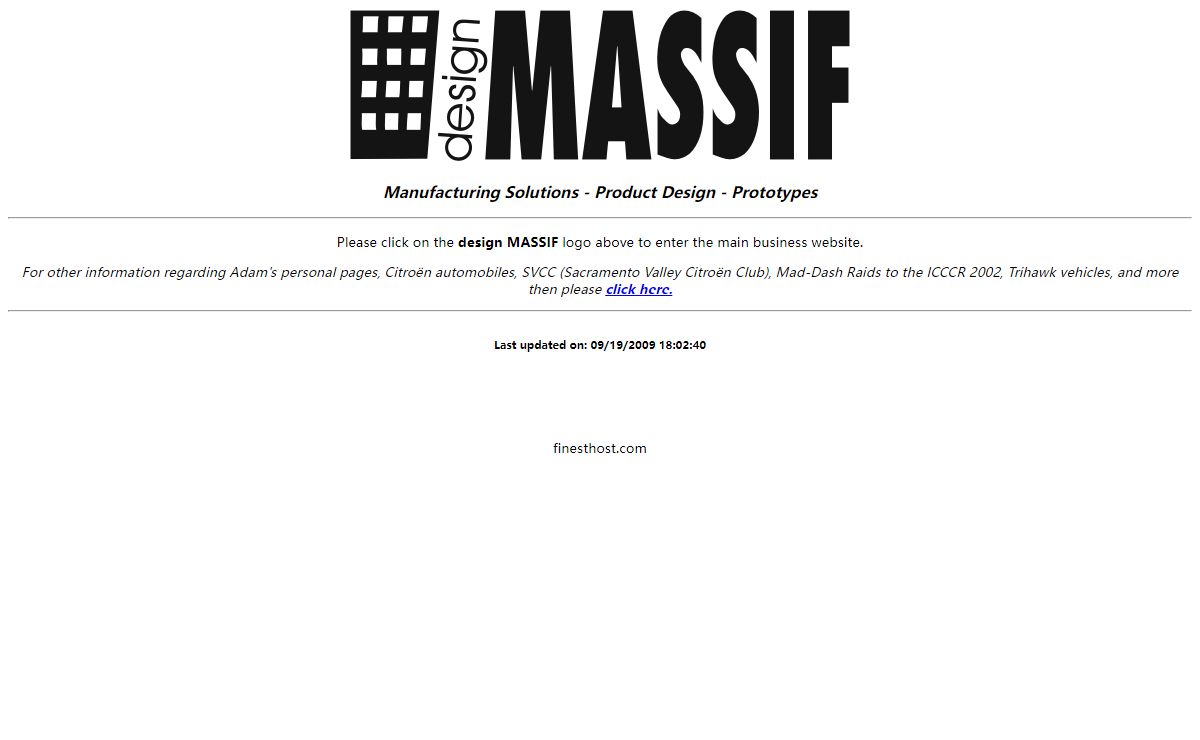 design MASSIF - HOME PAGE