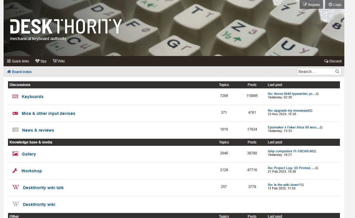 deskthority - Index page