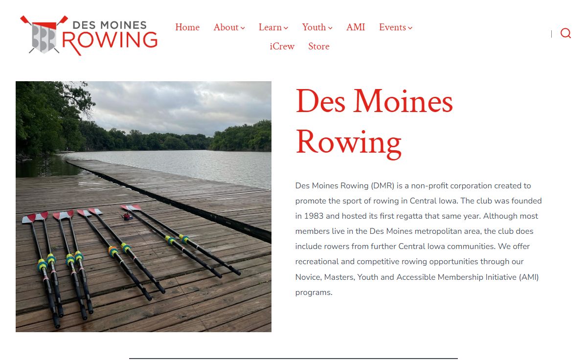 Des Moines Rowing – Rowing since 1983