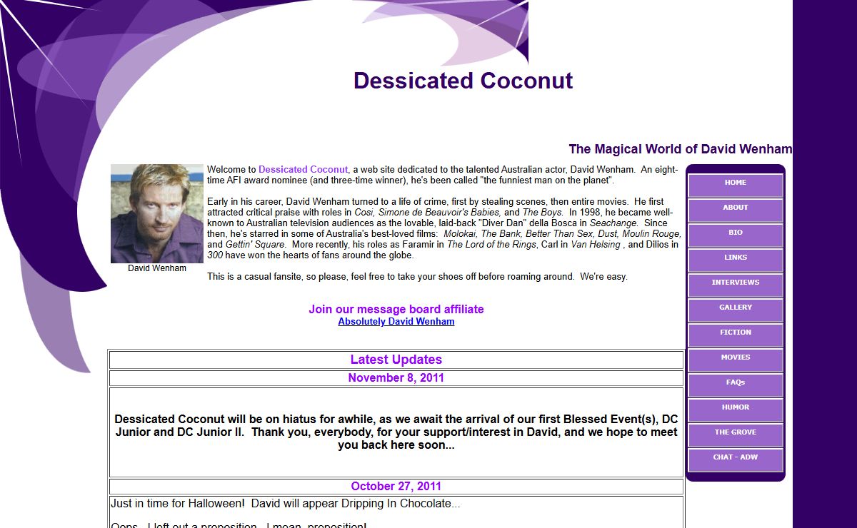 David Wenham: Dessicated Coconut