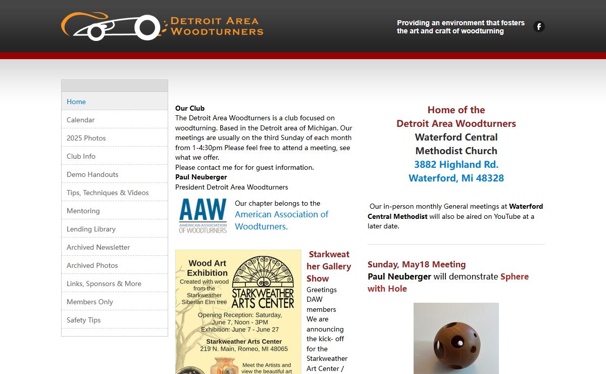 Detroit Area Woodturners - DAW Home Page