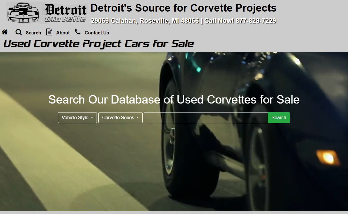 Used Corvette Project Cars for Sale | DetroitCorvette.com