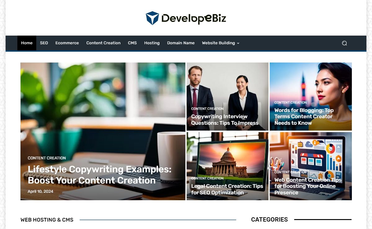 DevelopEBiz: Guides on Web Building, Content, SEO, Ecommerce