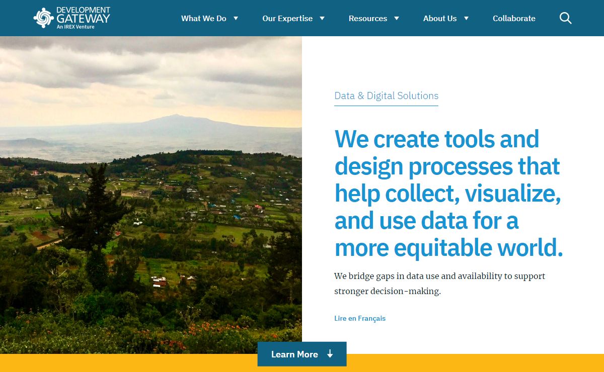 Development Gateway: An IREX Venture – Data and digital solutions for international development.