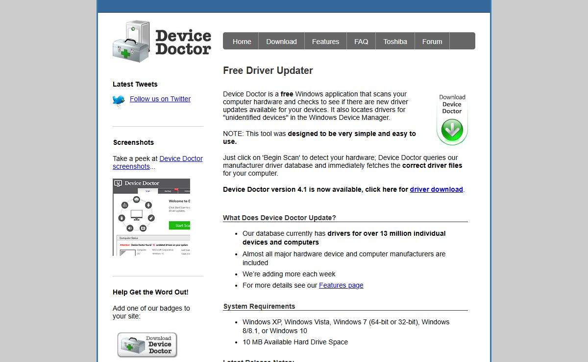 Free Driver Update, Driver Download Software - Device Doctor