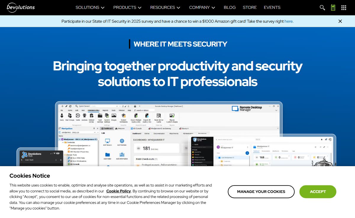 Remote access and password management - Devolutions