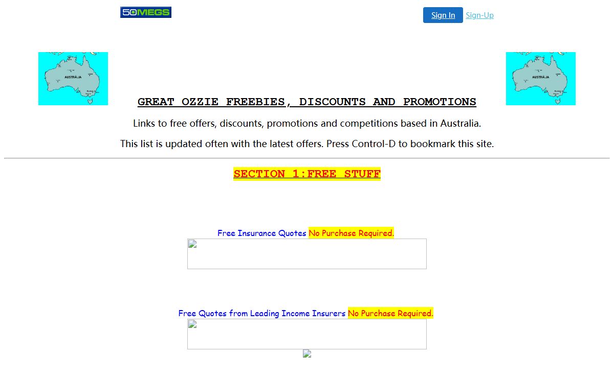 Freebies and Discounts