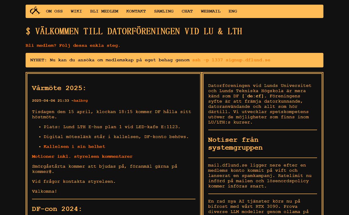 Datorföreningen vid LU & LTH - Välkommen