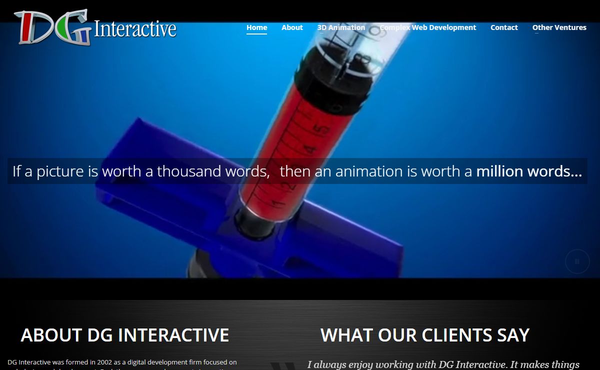 DG Interactive – 3D animation and complex web development