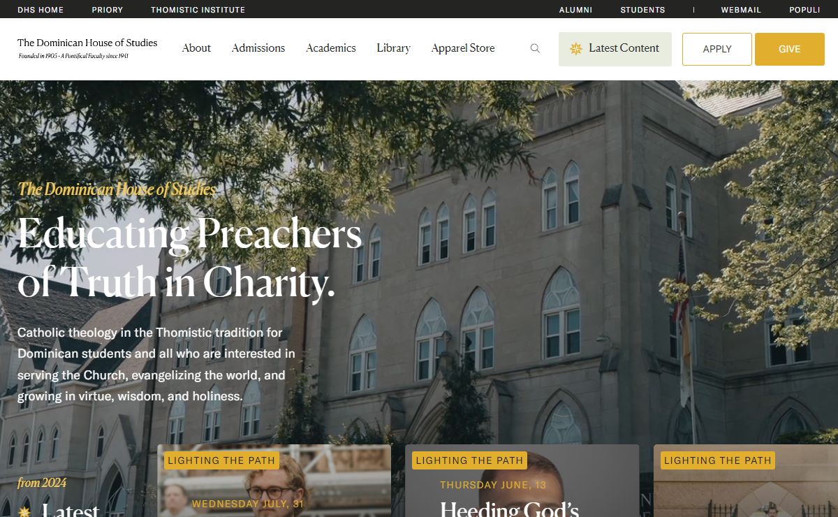 Homepage - Dominican House of Studies