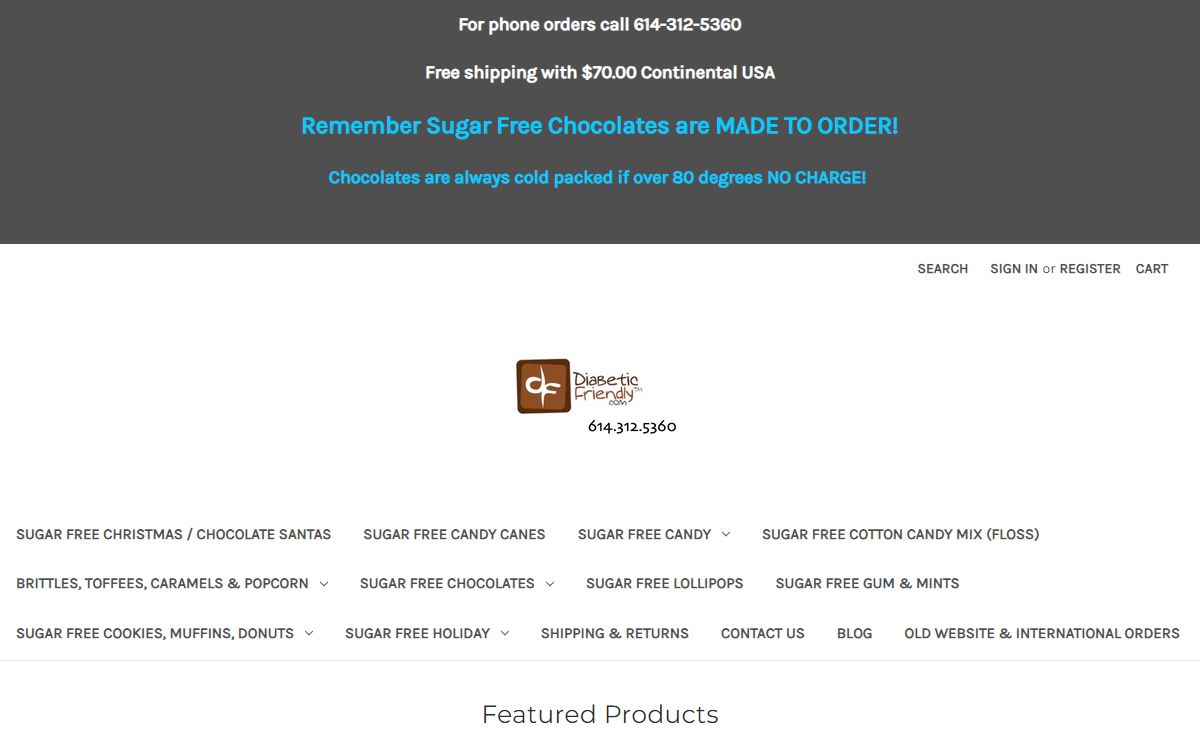 Diabeticfriendly, the internet's greatest selection of sugar free candy, chocolates, lollipops & candy canes.