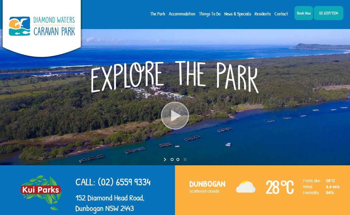 Pet Friendly Caravan Park Accommodation | Diamond Waters