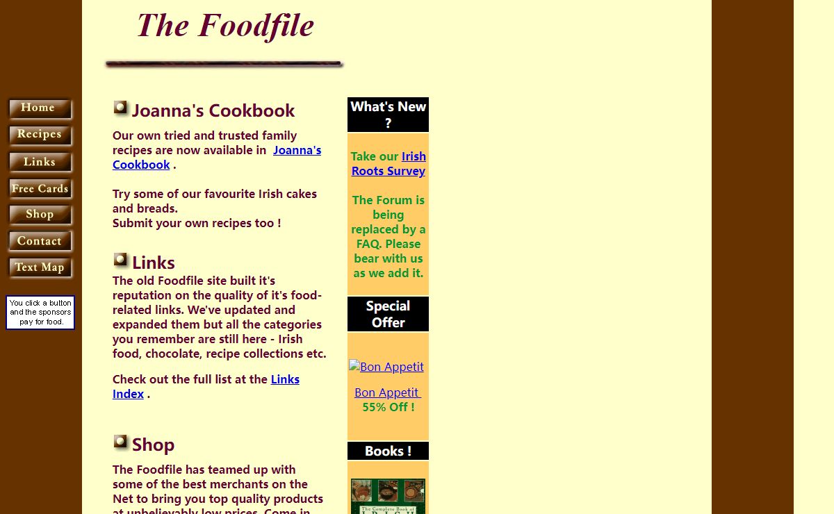 The Foodfile : Irish and International Food and Drink, Traditional Irish Recipes, Chocolate, Nutrition, Fun, Features and Food Chat, Bargain Books and Gourmet Shopping