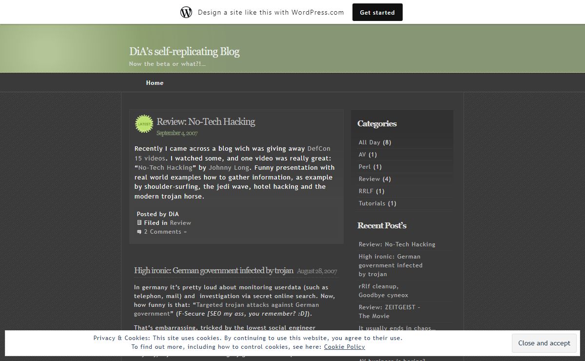 DiA's self-replicating Blog | Now the beta or what?!…