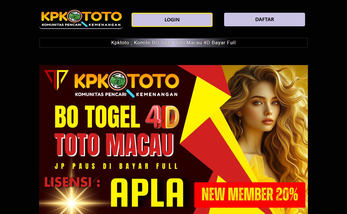 Kpktoto ; Komite BO Togel Toto Macau 4D Bayar Full