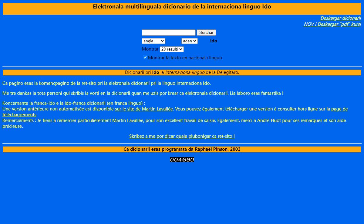 Elektronala multilinguala dicionario de la linguo Ido
