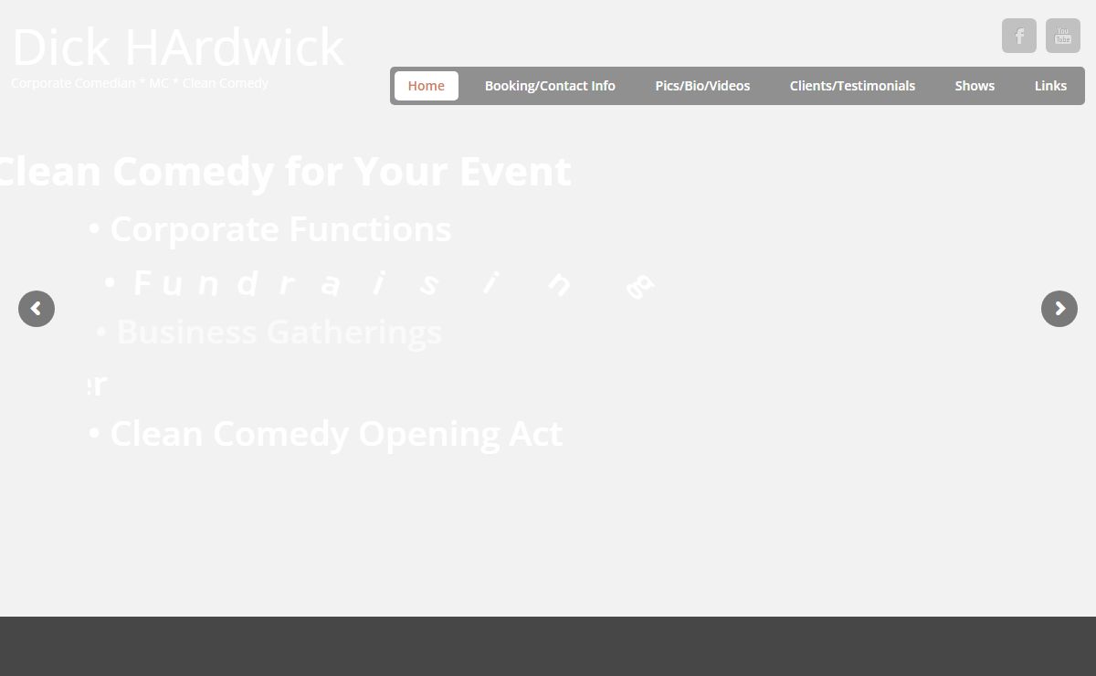 Dick Hardwick - Clean comedy, corporate comedian,