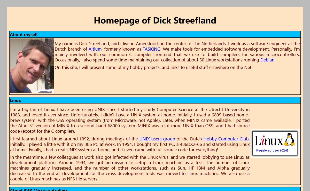 Homepage of Dick Streefland