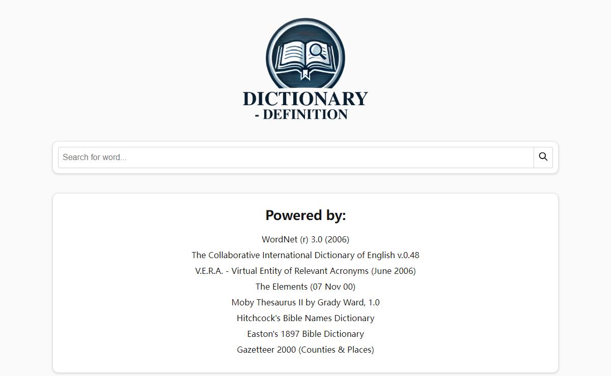 Dictionary-Definition.com :: Dictionary Definitions