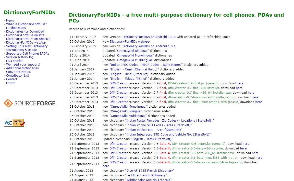 DictionaryForMIDs - a free multi-purpose dictionary for cell phones, PDAs and PCs