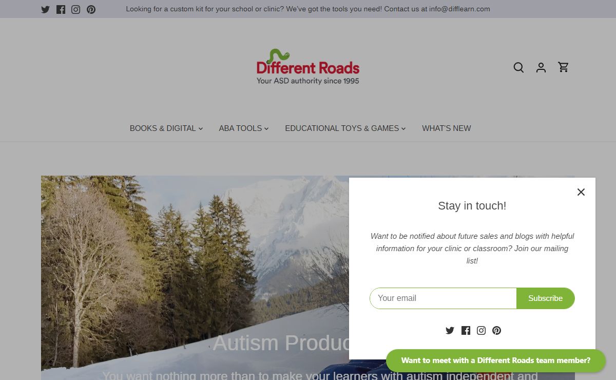 Autism Products & Autism Teaching Tools | Different Roads to Learning