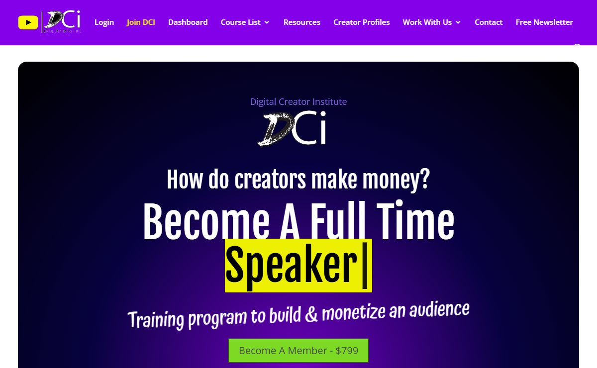Digital Creator Institute | Programs For Full Time Creators