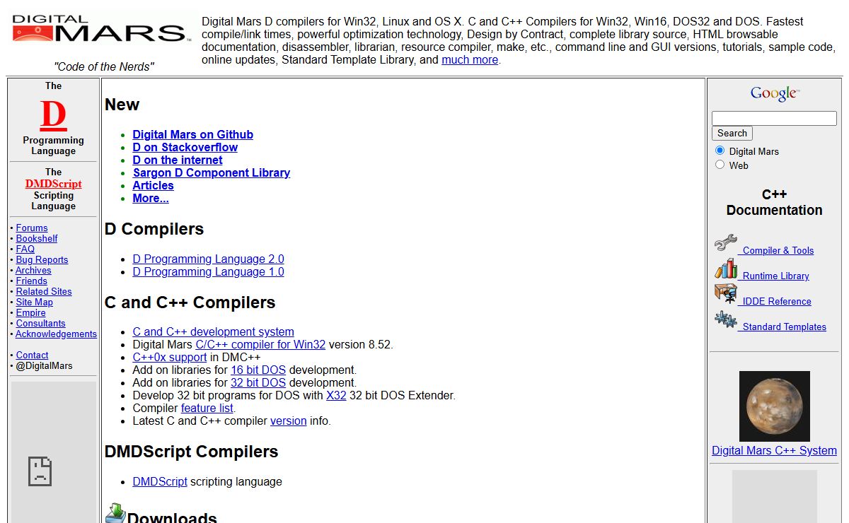Digital Mars C, C++ and D Compilers