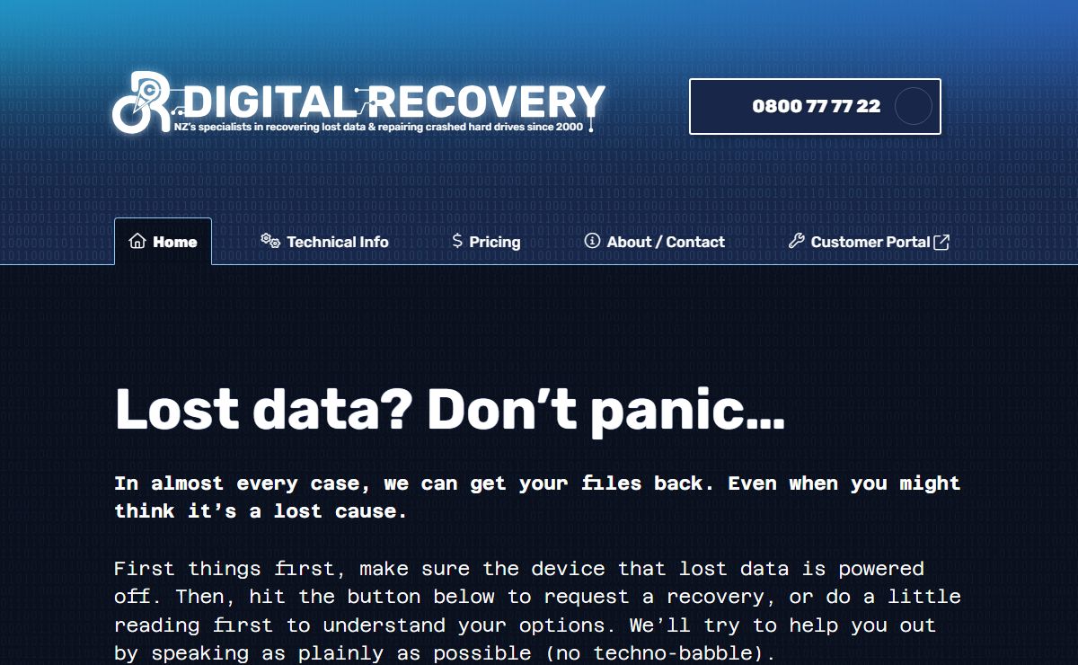 Digital Recovery :: NZ's data recovery & hard drive repair specialists