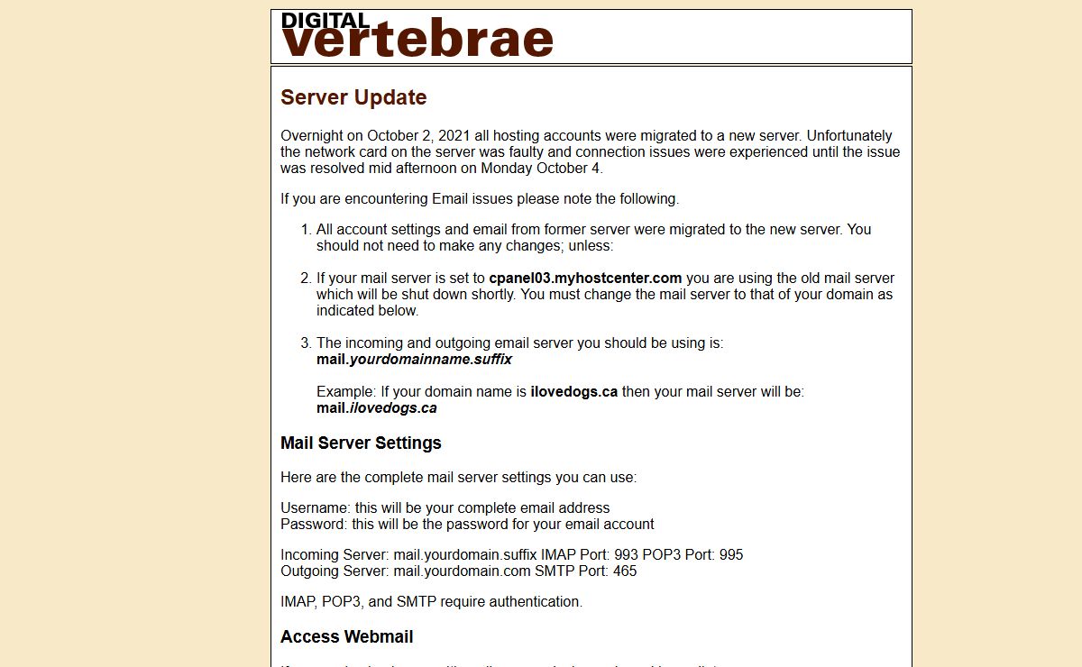 Digital Vertebrae - Custom Web Shop