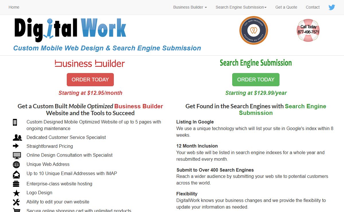 DigitalWork - Affordable Web Sites and Online Services: Home