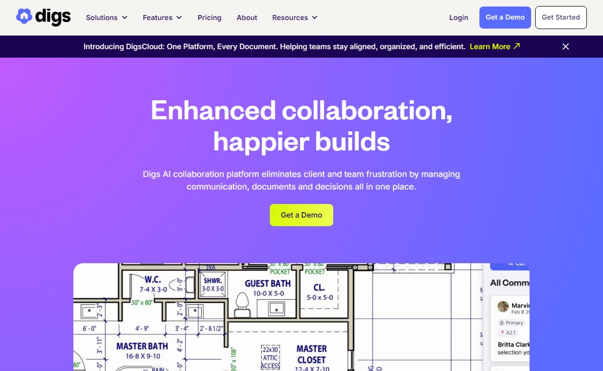 Digs | Collaboration Software for Homebuilding