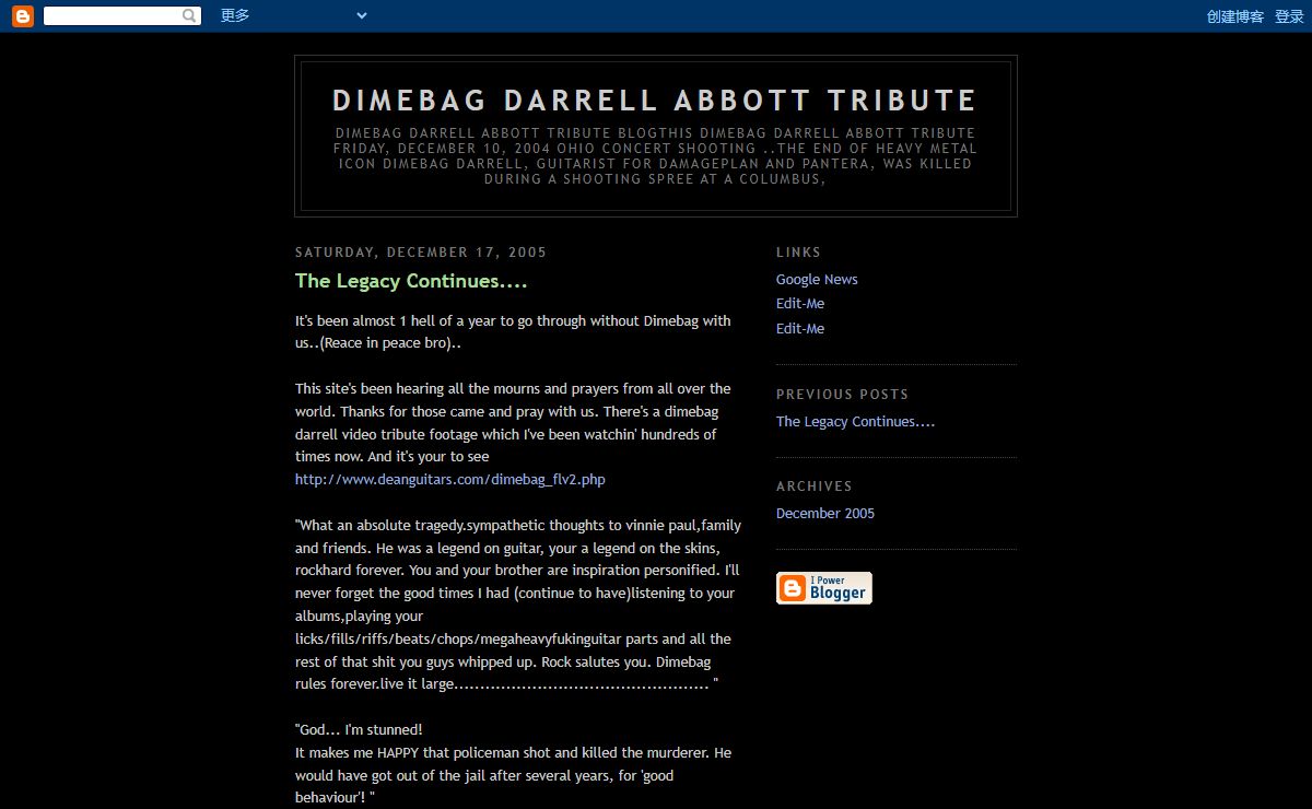 Dimebag Darrell Abbott tribute