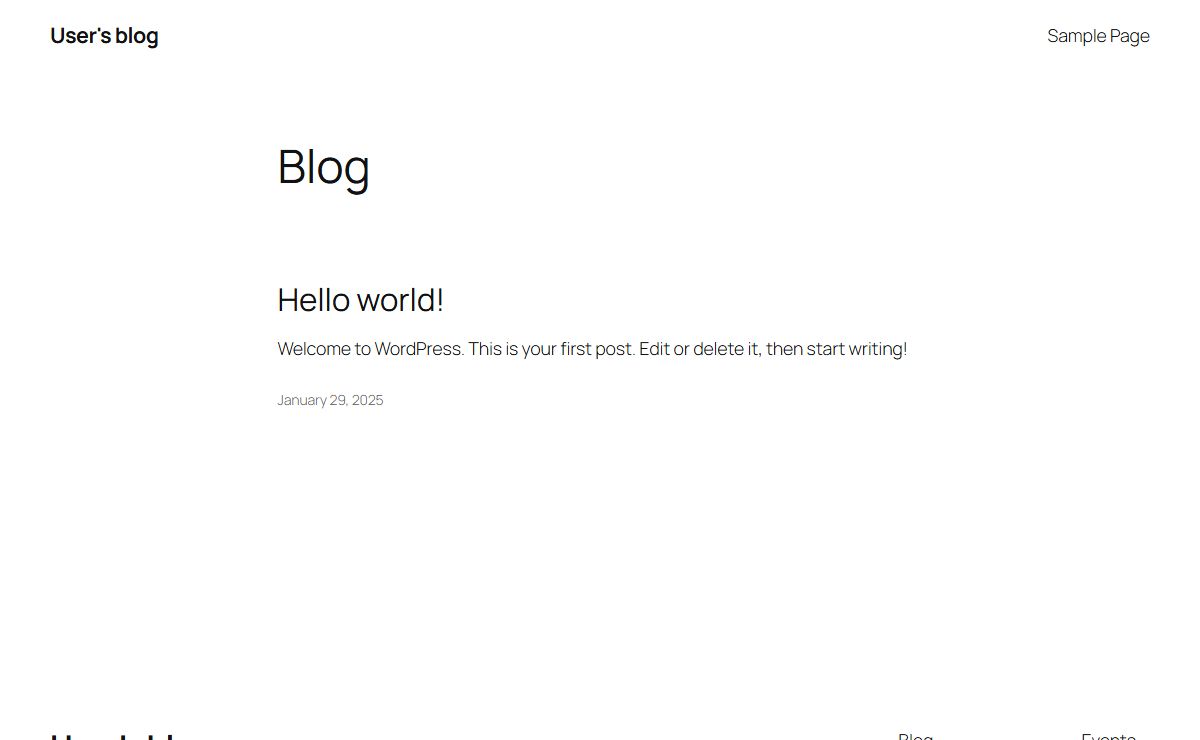 User's blog