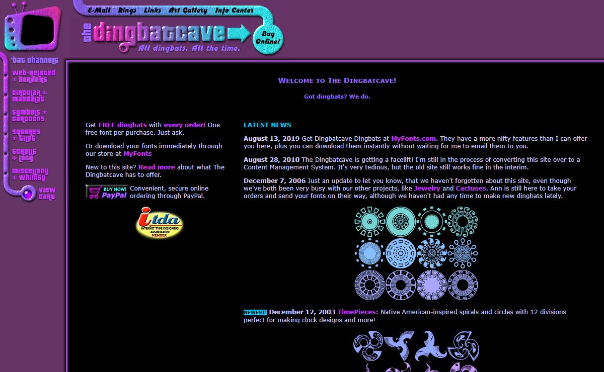 The Dingbatcave: Original Dingbats