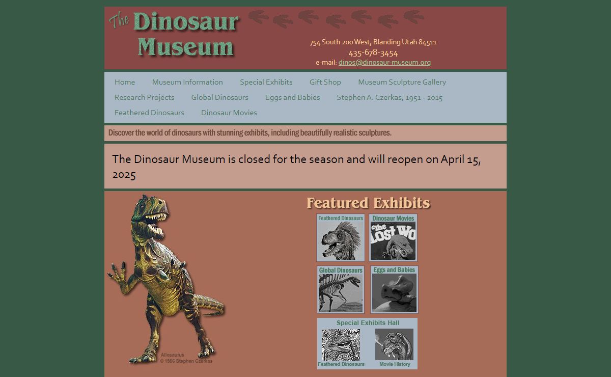 The Dinosaur Museum in Blanding Utah
