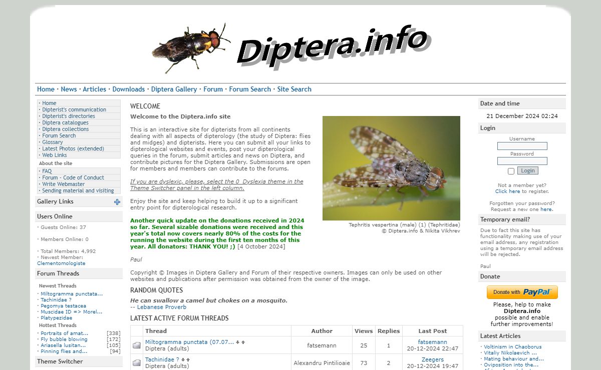 Diptera.info - News